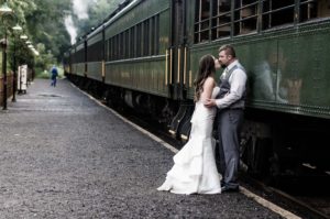 Essex steamtrain wedding at Lace factory in Essex CT