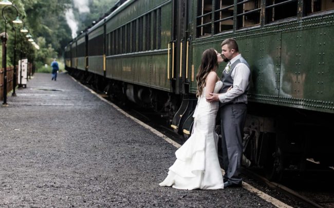 Essex steamtrain wedding at Lace factory in Essex CT