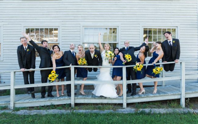 wedding party at mystic Seaport