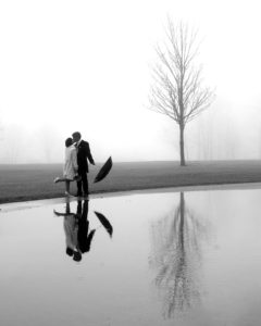 Rainy winter wedding at Harkness Park in Waterford CT