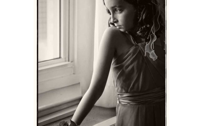 Flowergirl waiting for wedding in CT